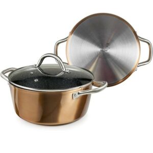 Ibili - Casserole With Lid Natura Copper 24 Cm